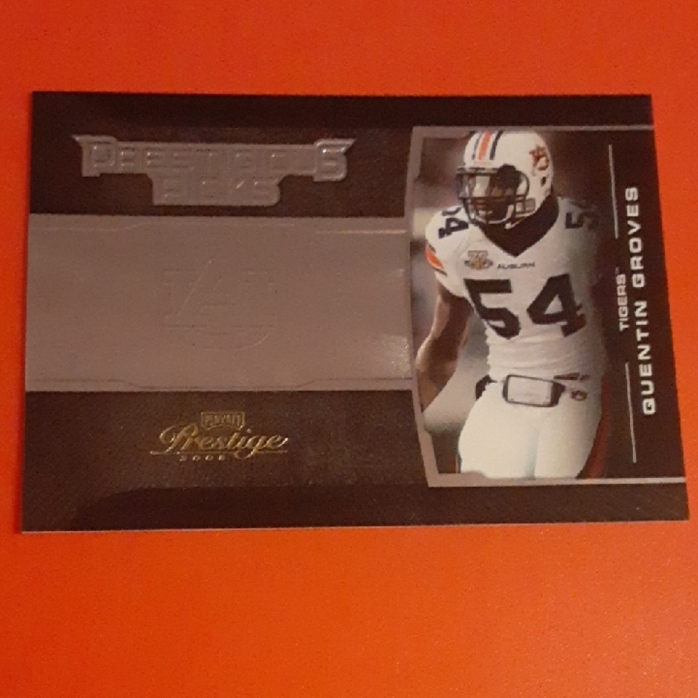 Serial #'d Prestige 2008 Football Card